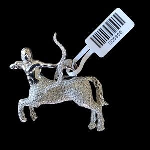 Iced out 925 Sterling Silver Sagittarius Centaur Pendant